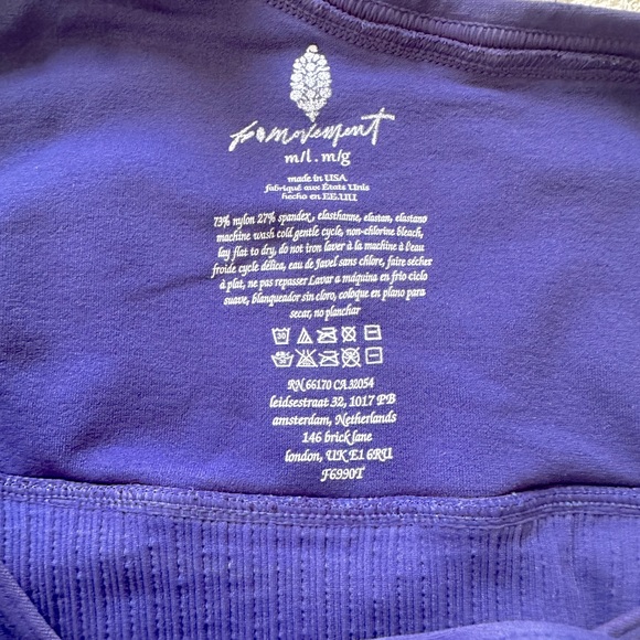 Free People Good Karma Scoop Neck Bra M/L Regal Blue - Picture 5 of 5